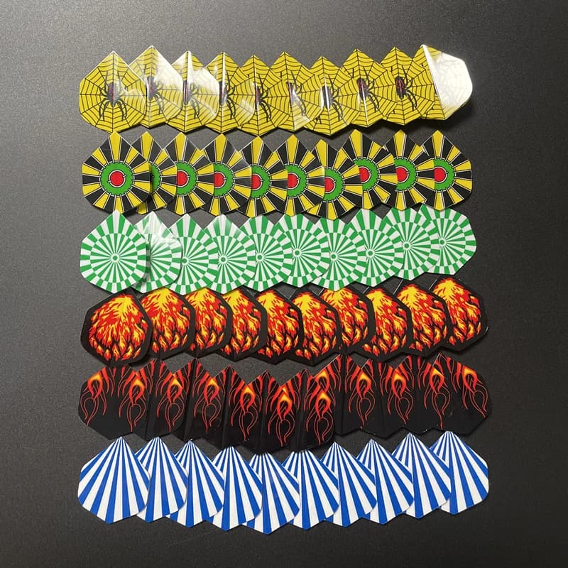 New 60 pieces/set 6-style dart wings withstand a variety of patterns for professional darts and soft-tip darts accessories