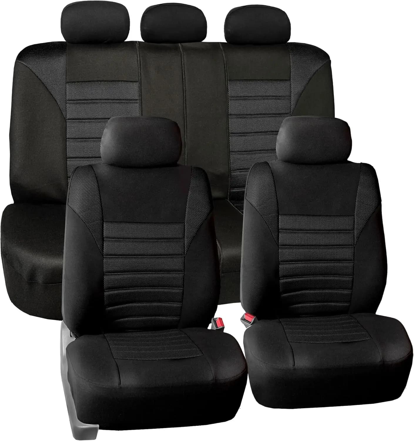Coprisedili Universali 3D in Rete Traspirante - Compatibili con Airbag, Design a Sedile Diviso per Auto, Camion e SUV