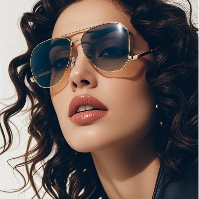 Occhiali da Sole Oversize Rettangolari Anti-Luce, Montatura in Metallo Stile Vintage Punk, Lussuosi Occhiali da Sole UV400 di Tendenza