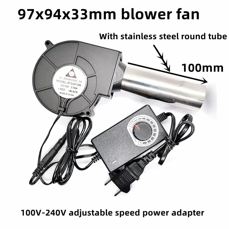 Nuovo BFB1012EH 12V 2.94A 9733 9cm piccolo ventilatore turbo portatile ad alto volume con regolatore di velocità dell'alimentazione della porta di raccolta dell'aria