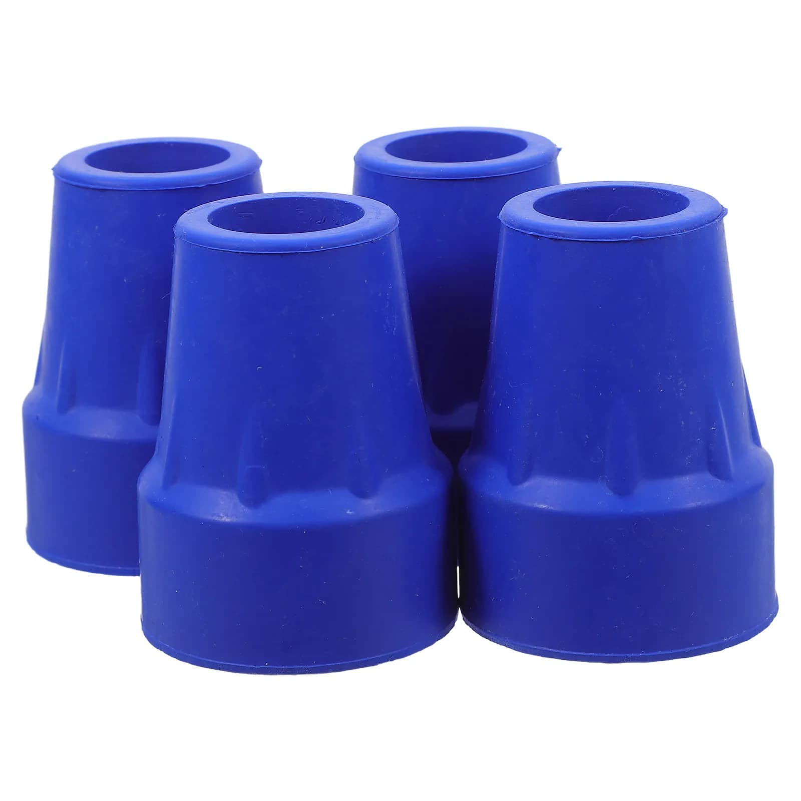 4 Pezzi Punte in Gomma Blu per Bastoni da Trekking, Bastoni da Passeggio, Puntali per Stampelle, Antiscivolo, Resistenti all'Usura, Assorbenti degli Urti