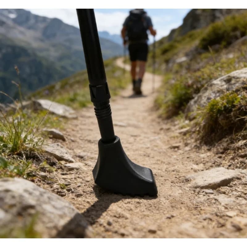 2 Coperture di Ricambio in Gomma per Bastoni da Trekking, Punte Antiscivolo Protettive per Bastoni da Arrampicata e da Passeggio