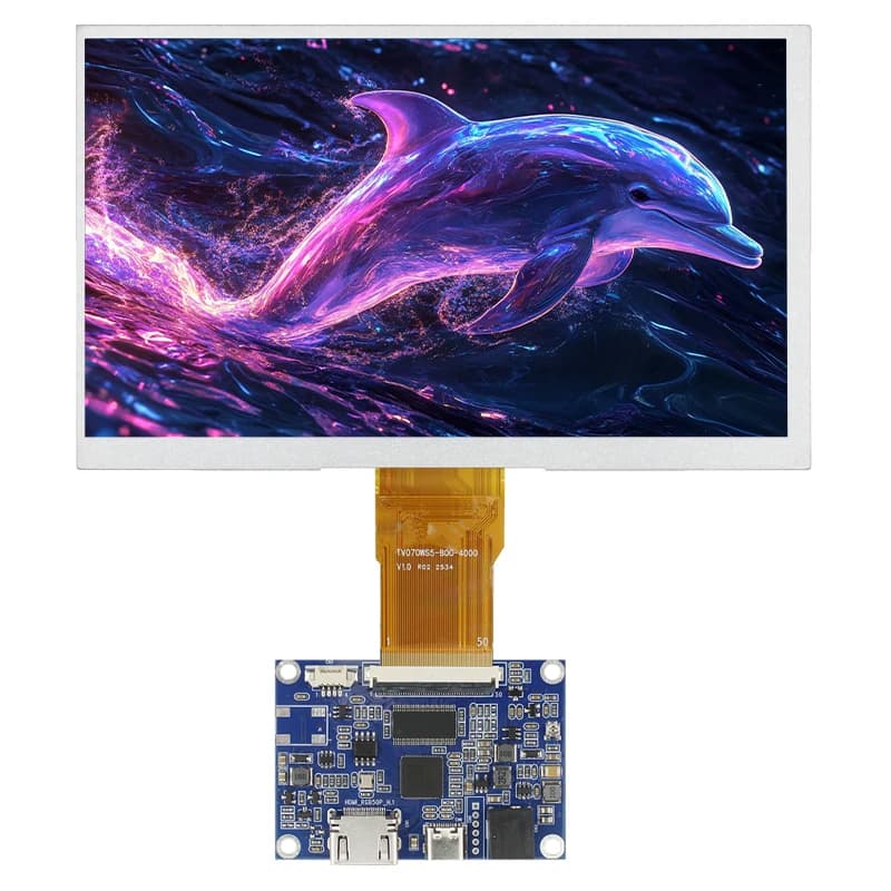 Display LCD BOE da 7 Pollici 1024x600 con Scheda di Controllo HDMI e Schermo Touch per Attrezzature Industriali, Raspberry Pi, Monitor DIY