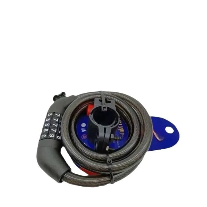 Lucchetto per bicicletta, lucchetto a combinazione a cinque cifre per bici elettrica, lucchetto ad anello in filo metallico per mountain bike, accessori per attrezzatura da ciclismo