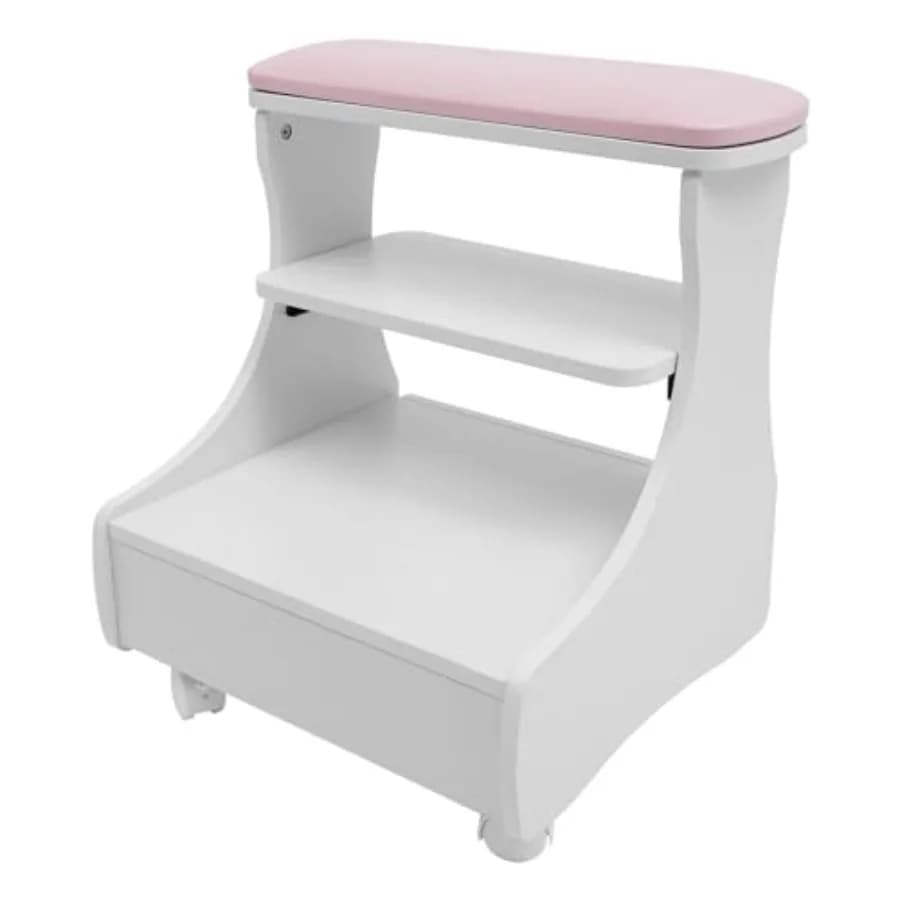 Carrello per Pedicure con Ruote, Supporto per Piedi, Carrello Portatile per Estetista, per Salone di Bellezza o Tecnico delle Unghie
