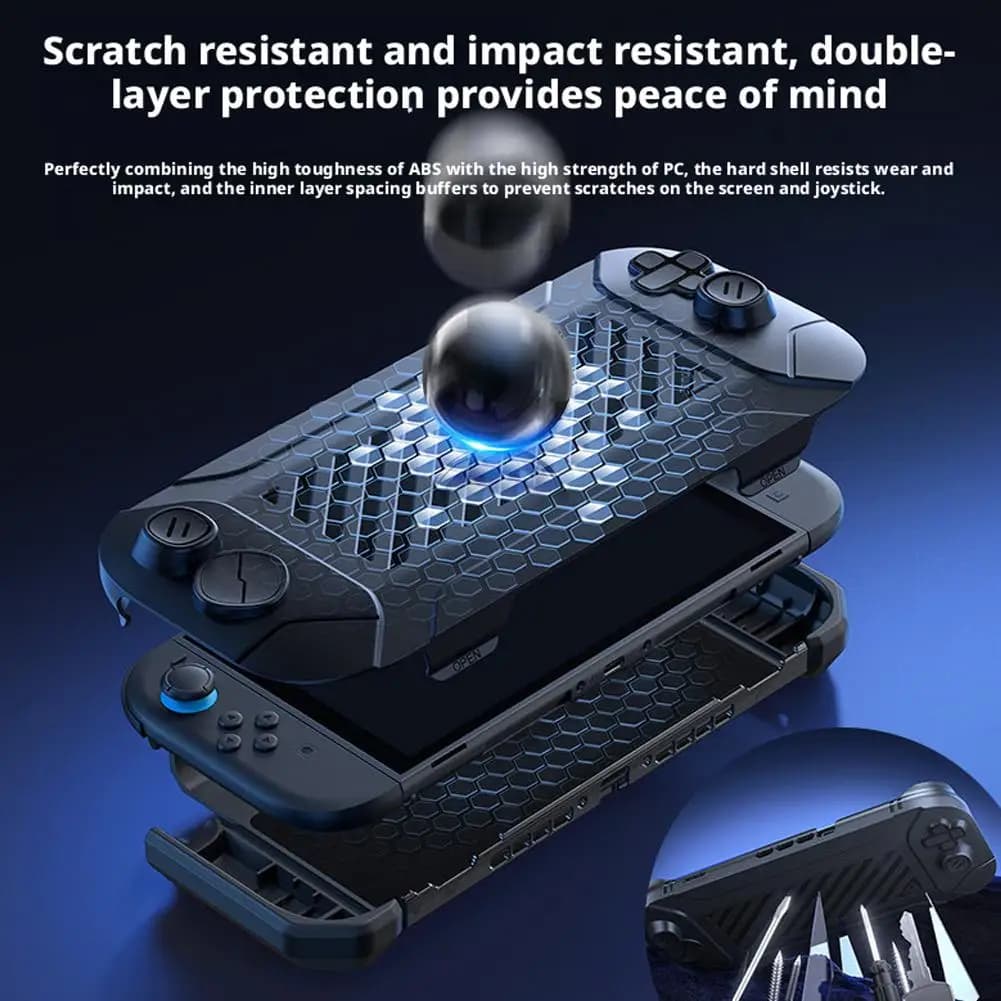 Custodia Protettiva Anti-Graffio Antiurto Rigida in ABS per Nintendo Switch 2 con Scomparto Porta Schede di Gioco