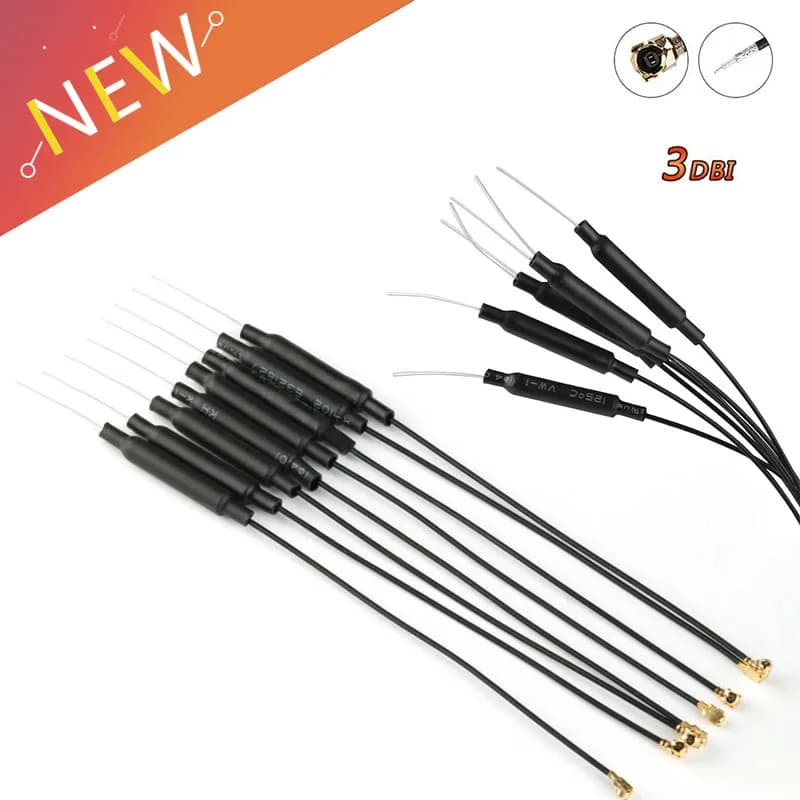 10 pz/1 pz 2.4GHz WIFI Antenna 3dbi UF.L IPX Connettore Ottone Antenna Interno 15 cm Lunghezza 1.13 Cavo HLK-RM04 ESP-07