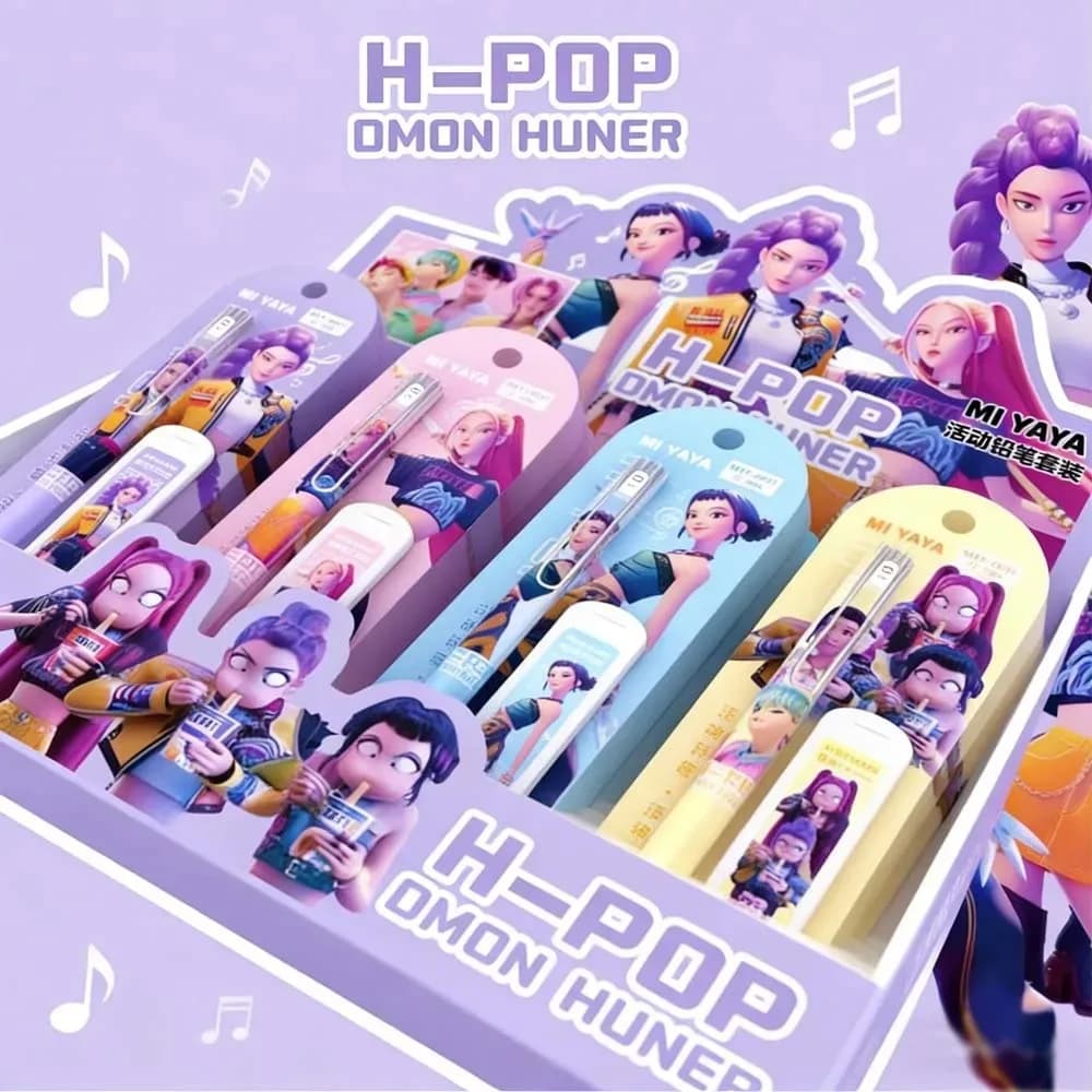 Kpop Idol Anime Themed Pencil Set Random 1/2/4/6pcs School Stationery for Students Children's Writing & Drawing Gift