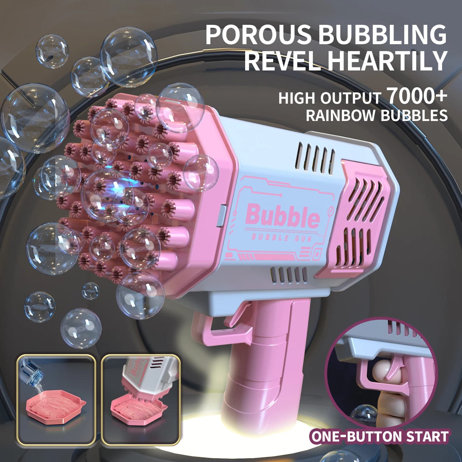 40 hole bubble machine Fully automatic outdoor bubble machine with light blowing bubbles without battery without water bubbles