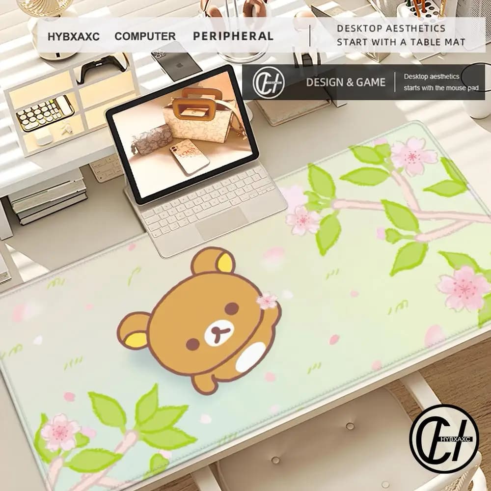 Cute Cat R Mouse Pad Janpanese Gaming Laptop Gamer Pc Accessories 40x90cm Deskmat Keyboard Mat Game Protector Playmat