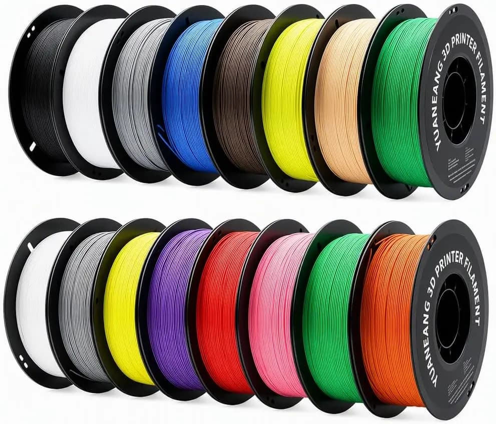 16 Mix Colors 3D Printer Filament Bundle 16 Rolls Dimensional Accuracy Plus Minus 0.02 Mm 1 Kg Spool 2.2Lbs 1.75 Mm Pla