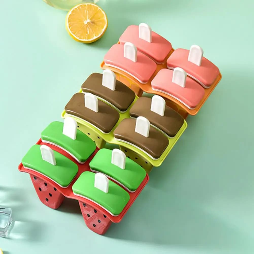 Stampo per Ghiaccio Salvaspazio a Forma di Frutta, Vassoio Anti-goccia per Cubetti di Ghiaccio, Stampo Fai-da-te Facile da Rilasciare per Feste Estive e Picnic