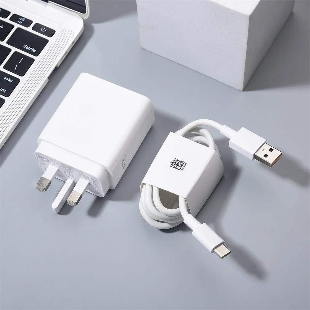 Adattatore di ricarica da muro per caricabatterie Supervooc da 100 W Max UK per Realme 14 13 12 11 Pro Plus 14T GT 6T Neo 7 6 5 Pro Cavo USB C da 1 M