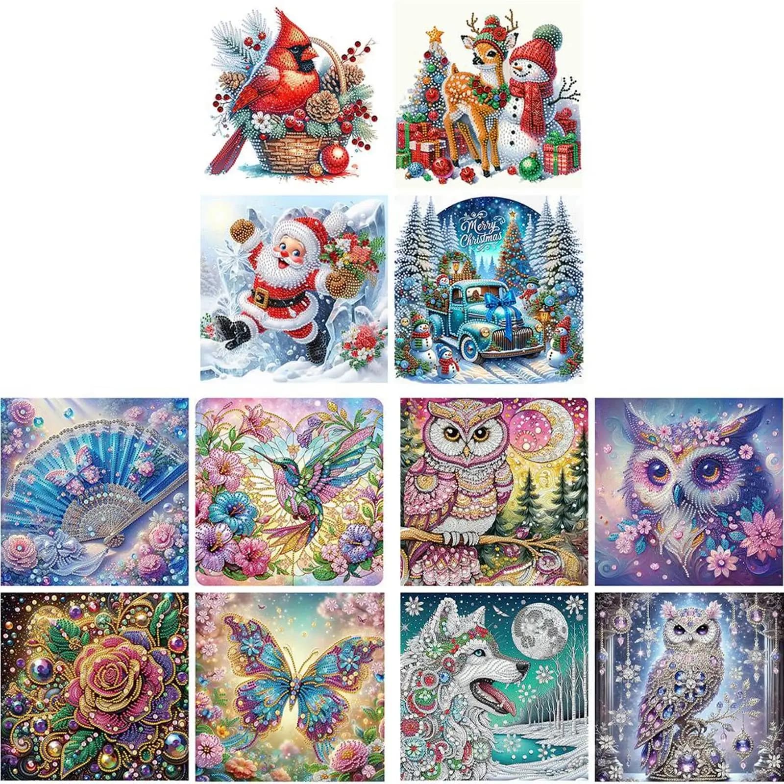 5D DIY Partial Special Shaped Drill Diamond Painting Kit Owl Decoration 30x30CM