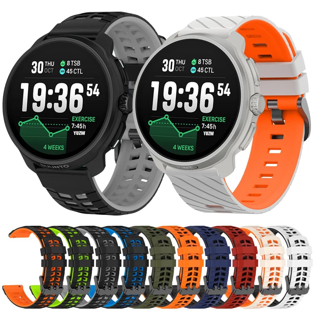 22mm Band For SUUNTO RACE 2 S/RUN/OCEAN/VERTICAL/5 9 PEAK PRO Silicone Watch Strap For COROS PACE 3 2 APEX 2 Pro correa Bracelet