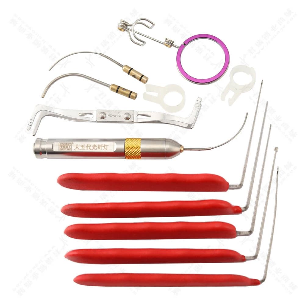 Strumento professionale per fabbro per set da 5 pezzi per onda di auto onesta con kit di luci in fibra ottica Accessori automobilistici