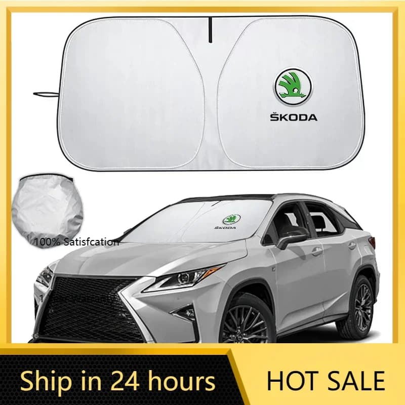 Adesivo per auto 2025 Hot Car Parabrezza pieghevole Parasole Copertura Protezione per finestra solare per Skoda Octavia Fabia Rapid Superb Kodiaq Scal