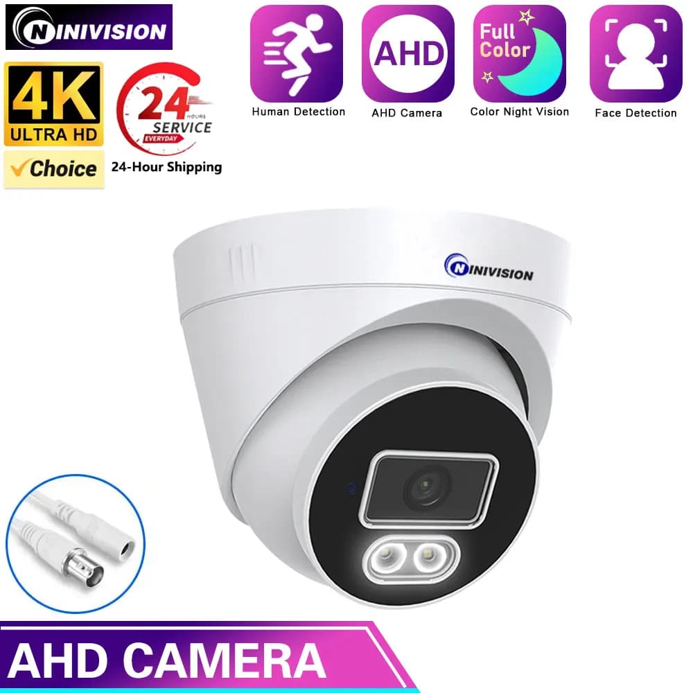 4K 8MP 24H visione notturna a colori CCTV AHD Array telecamera Led luminoso digitale H.265 illuminazione stradale esterna Video di sorveglianza