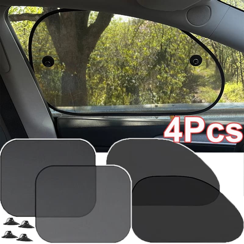 Car Sunshade Side Window Sun Visor/Shade Foldable Auto Rear Window Sunshade Cover UV Blocking Car Sun Protection Mesh Curtains