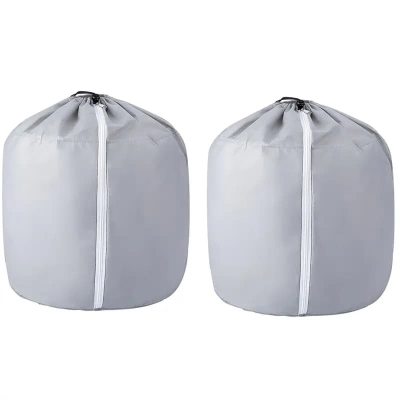 A36T-2PCS Vaso di protezione invernale per piante - Borsa di protezione per vasi da fiori da 17,7X19,6 pollici - Copertura per piante con coulisse e cerniera
