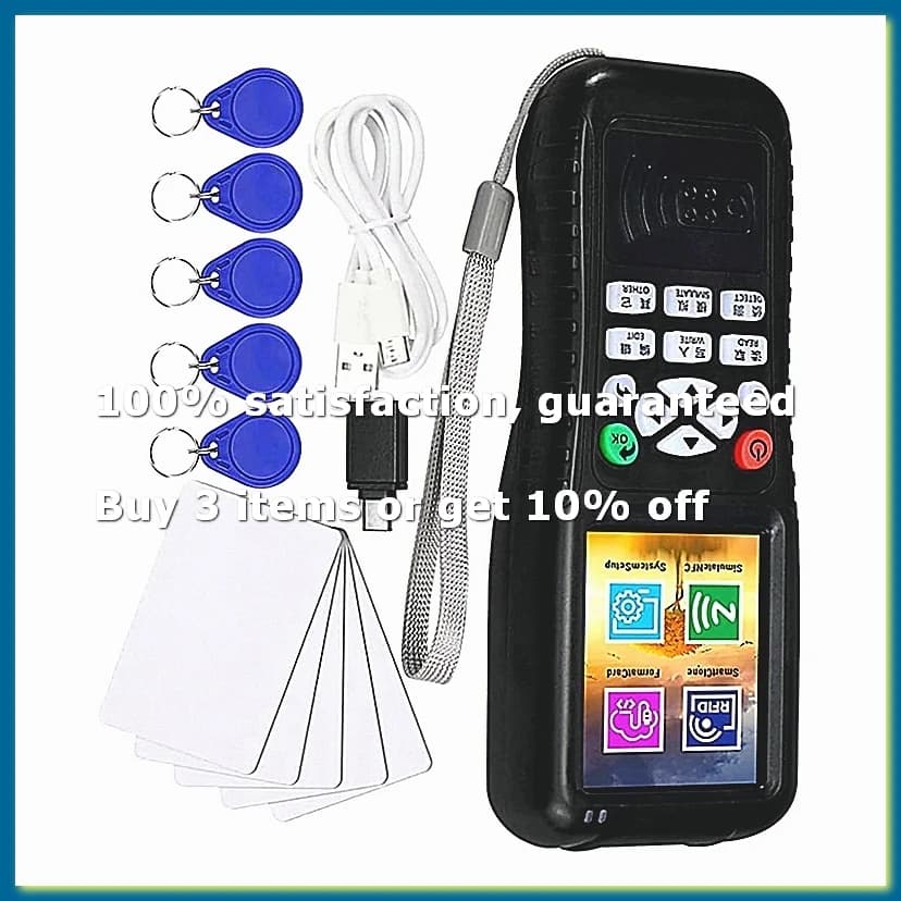 Multi Frequencies RFID Smart Card Programmer, RFID Reader Writer Duplicator, NFC Reader, Encrypted Card Decoder-A62I