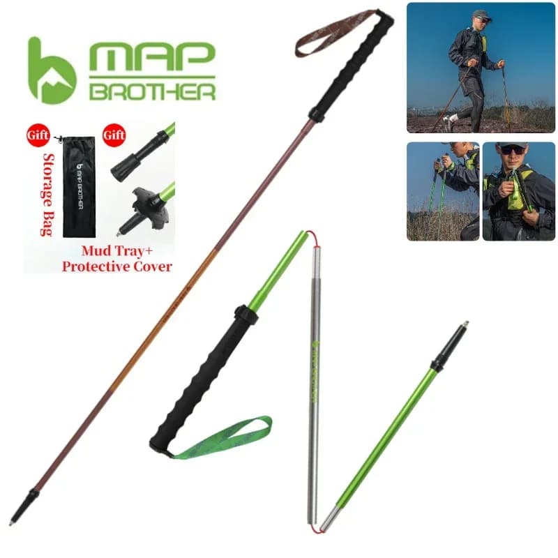 Folding trekking poles N-Pole Quick Lock Running trekking poles Outdoor walking poles Aluminum alloy trekking poles 7075