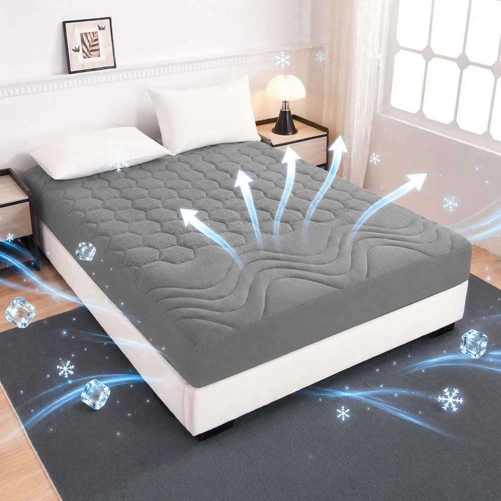 1PCS Sheets, Ultrasonic fitted sheet, All-season Use, Non-Slip Fitted Sheet Bed Cover With Deep Pocket, Gift Ideal For Family (No Pillowcases)