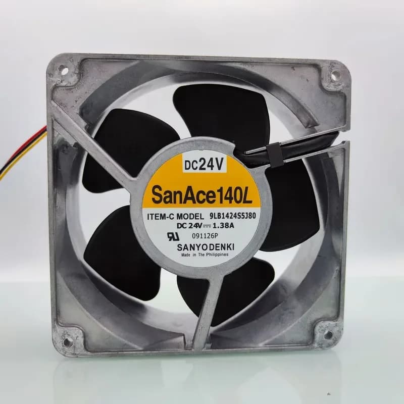 Fan for SanAce140L Sanyo 9LB1424S5J80 9LB1424S502 Servo Machinery and Air Compressor