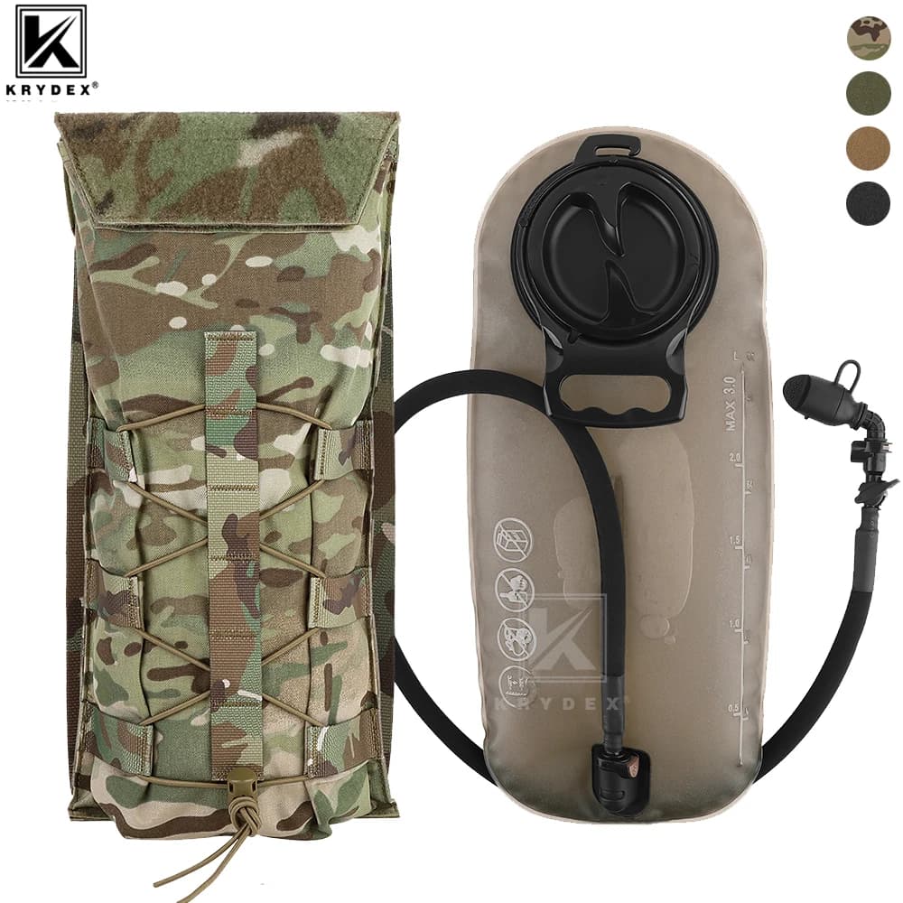 KRYDEX Tactical 500D 3L Moisturizing Case MOLLE Carrier Pack Modular Bag 100 oz water bag hunting outdoor accessories