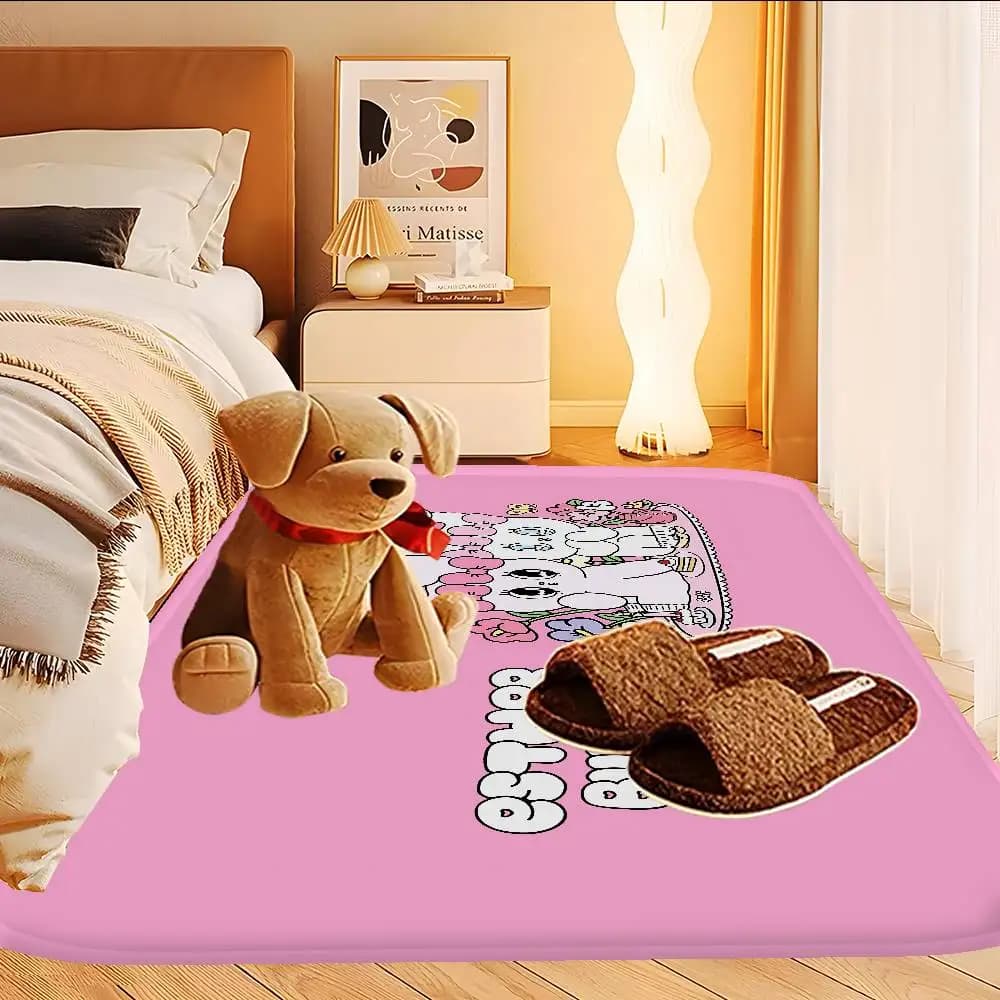 Tappetino per porta d'ingresso Esther-Bunny, stile nordico, per la casa, per bagno, per camera da letto, per hotel