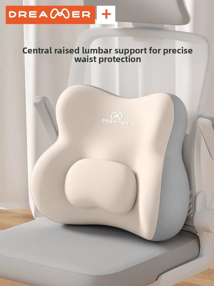Cuscino di Supporto Lombare per Ufficio, Cuscino per Sedia Ergonomica, Design Ergonomico per Sedute Prolungate, Sollievo dal Dolore, Essenziale per il Guardaroba