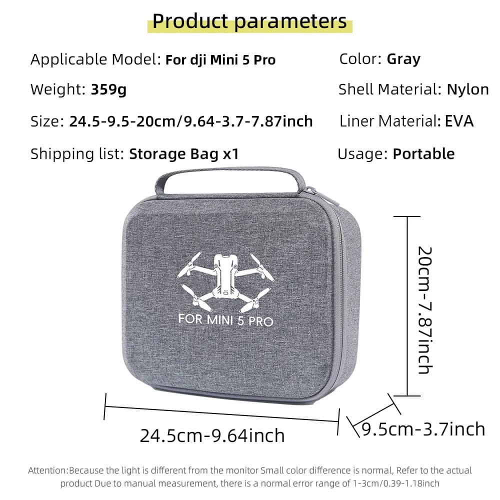 For DJI MINI 5 PRO Storage Bag Anti-Pressure and Anti-Shock
