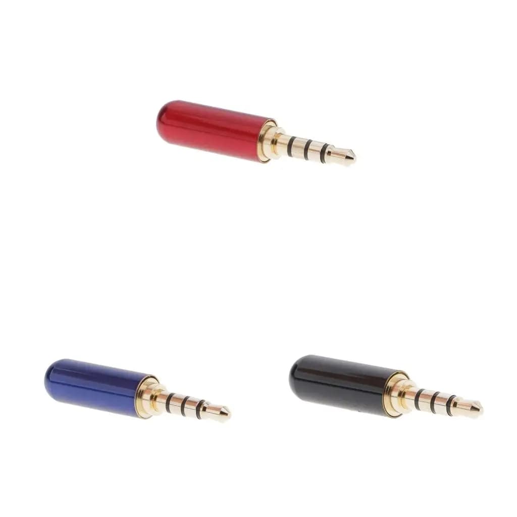 Connettore Maschio a 4 Poli da 3,5mm in Metallo Resistente per Riparazione Audio, Video, PC, Cuffie e Microfoni