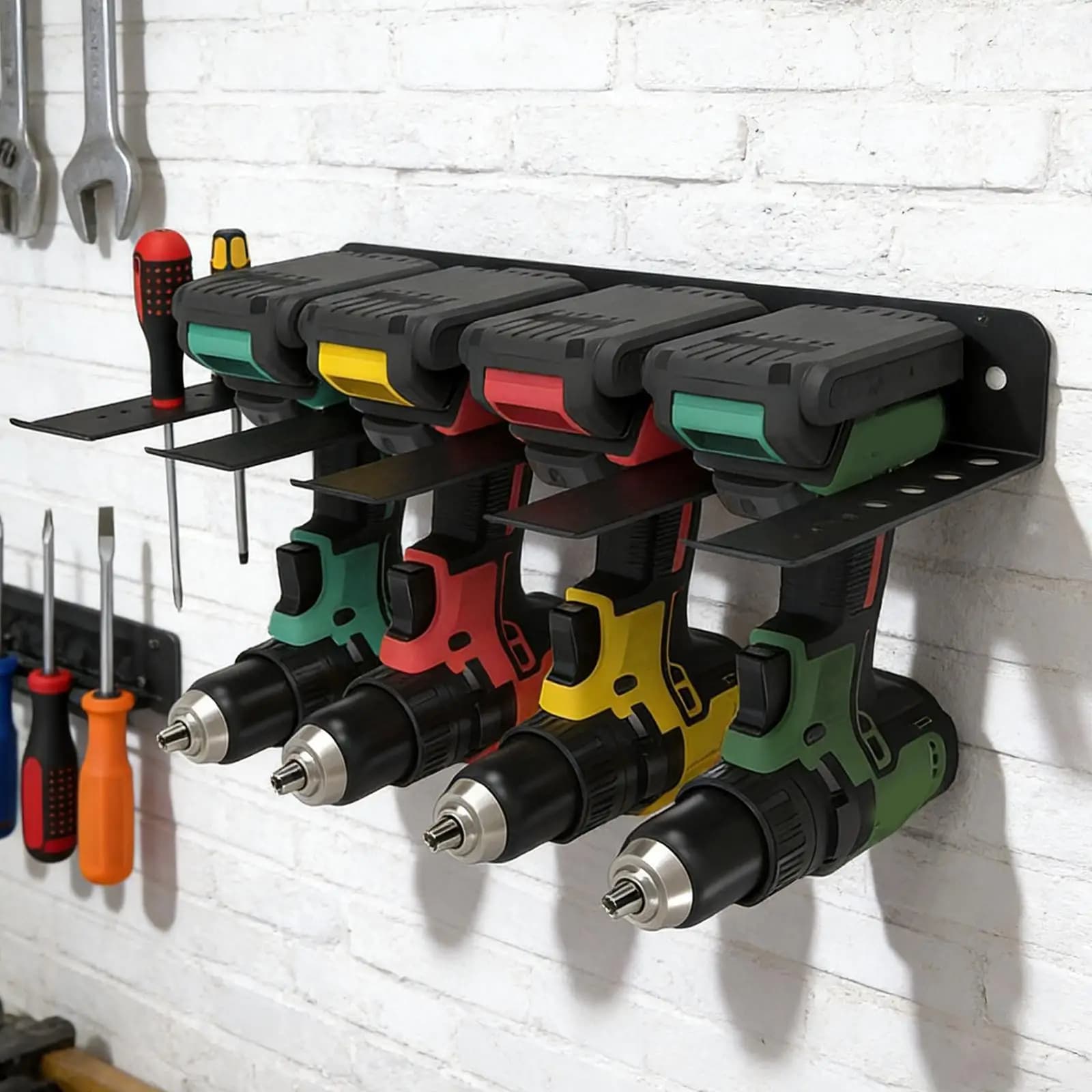 Portautensili elettrico con supporto per cacciavite in metallo, facile da installare, portautensili, portautensili, organizer per utensili elettrici