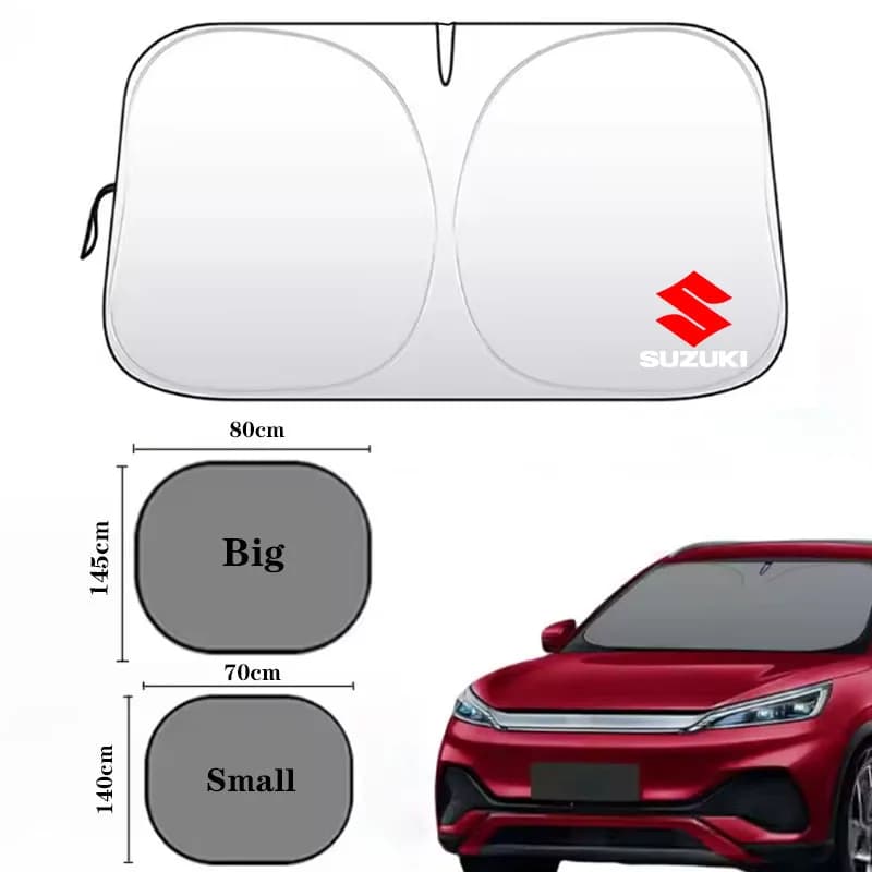 Car Windshield Sun Shade Foldable for UV Ray Block & Sun Heat for Suzuki Samurai S-Cross SX4 Swift XL-7 Liana Spresso Celerio