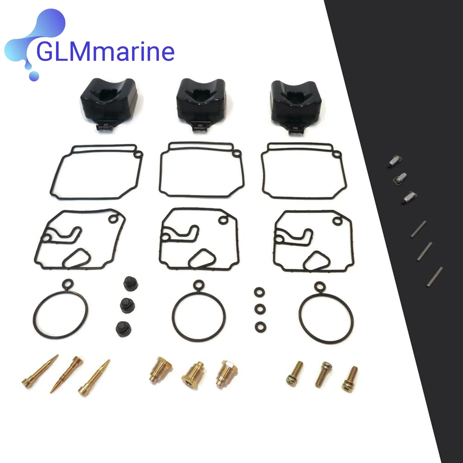 6H4-W0093 Kit di riparazione carburatore da 3 set 6H4-W0093-03 per fuoribordo Yamaha 2 tempi 40HP 50HP 6H4-W0093-02 Sierra 18-7767