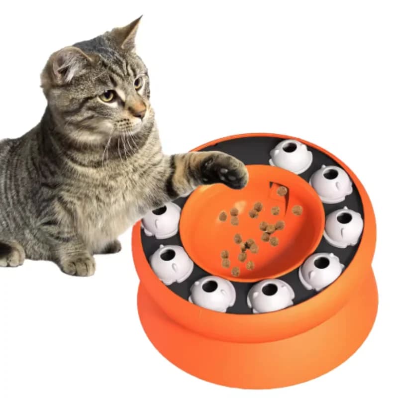 Popular Puzzle Multifunctional Cat Supplies Leaky Slow Food Bowl Cat Self-Hi Interactive Toys Pet Cat Supplies