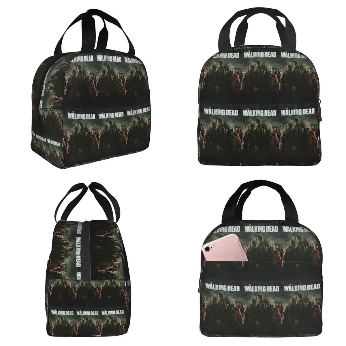 Borsa termica per il pranzo The Walking Dead per bambini, borsa termica per la scuola, contenitore portatile per alimenti