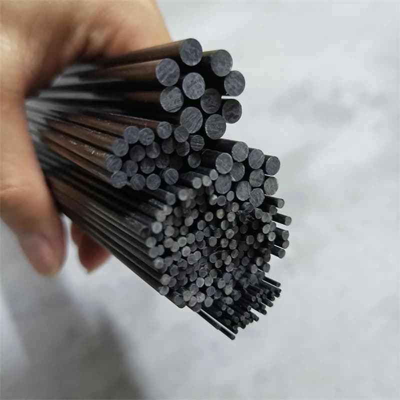High Strength Carbon Fiber Rod 1.2x1000mm 1.3x1000mm for Air RC DIY Tool Light Solid Bar