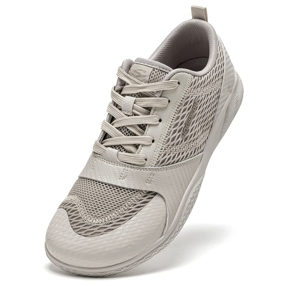 HOBIBEAR Scarpe Unisex a Rete Larghezza Extra per Piedi Nudi, Sneakers Zero Drop con Lacci, Scarpe da Trekking e Trail Running per Donna e Uomo