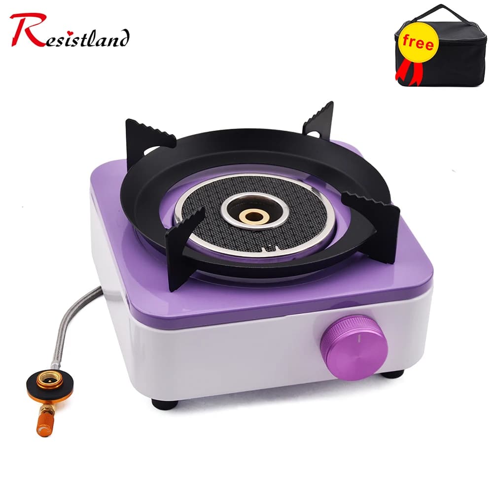 Infrared Stove Double-Core 5000W High-power Portable Lightweight Gas Burner Split Cassette Stove Outdoor Camping Picnic Hiking