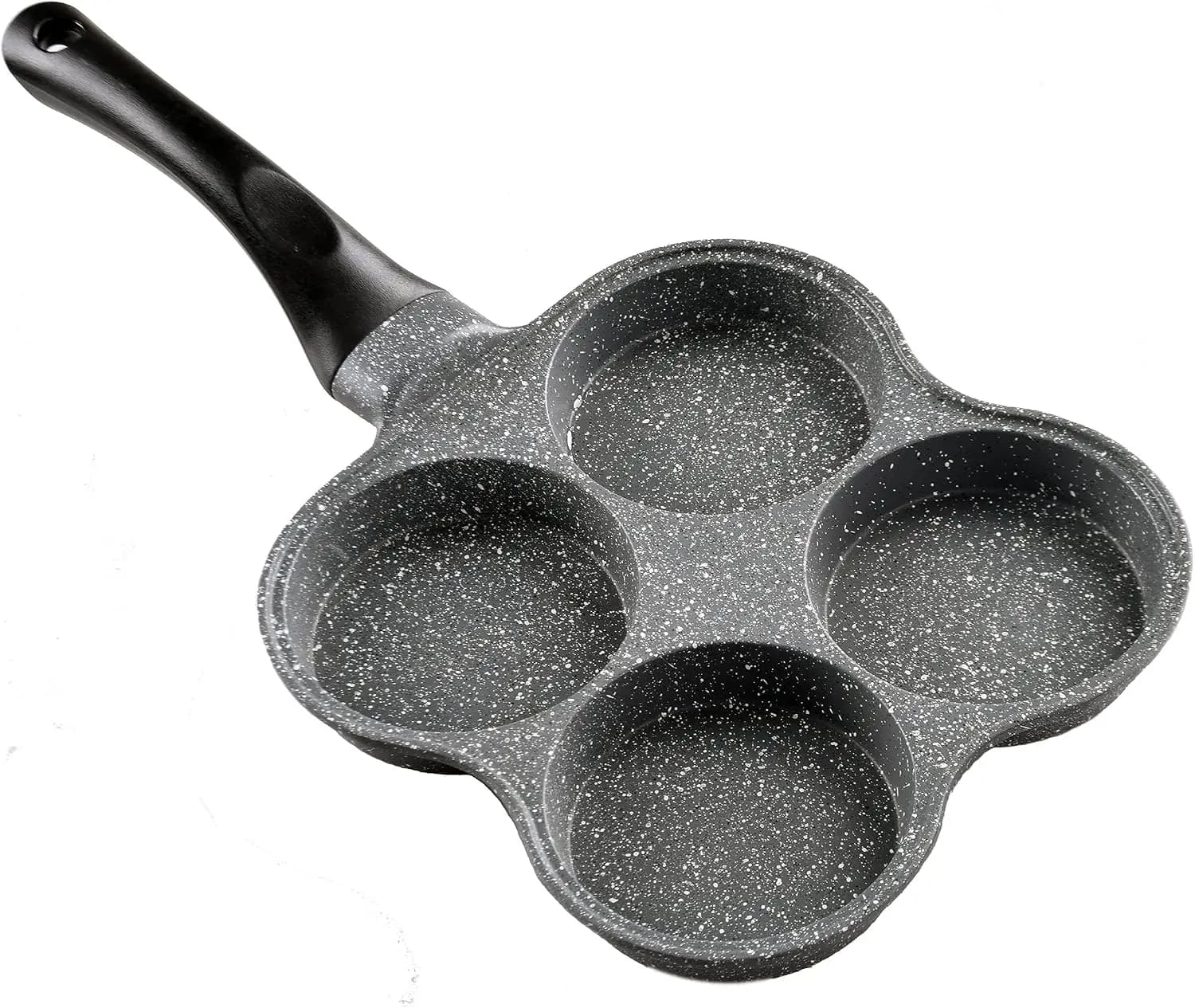 Nonstick Egg Frying Pan 4-Cup Omelet Maker for Breakfast, Swedish Pancake, Crepe, Plett, Gas & Other Stoves, Easy Clean