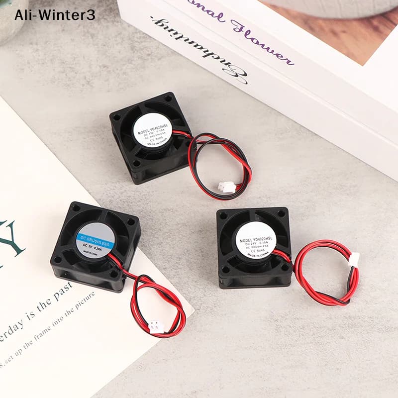 Computer DC 5V/12V/24V CPU Mini Cooling Fan, 40MM Small Shoe Fan for 3D Printer Ender 3 CR10