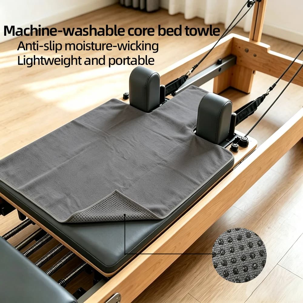 Anti-slip pad for Pilates, covered with anti-slip silicone particles, specific for yoga studies, absorbs sweat, soft, washable in washing machine