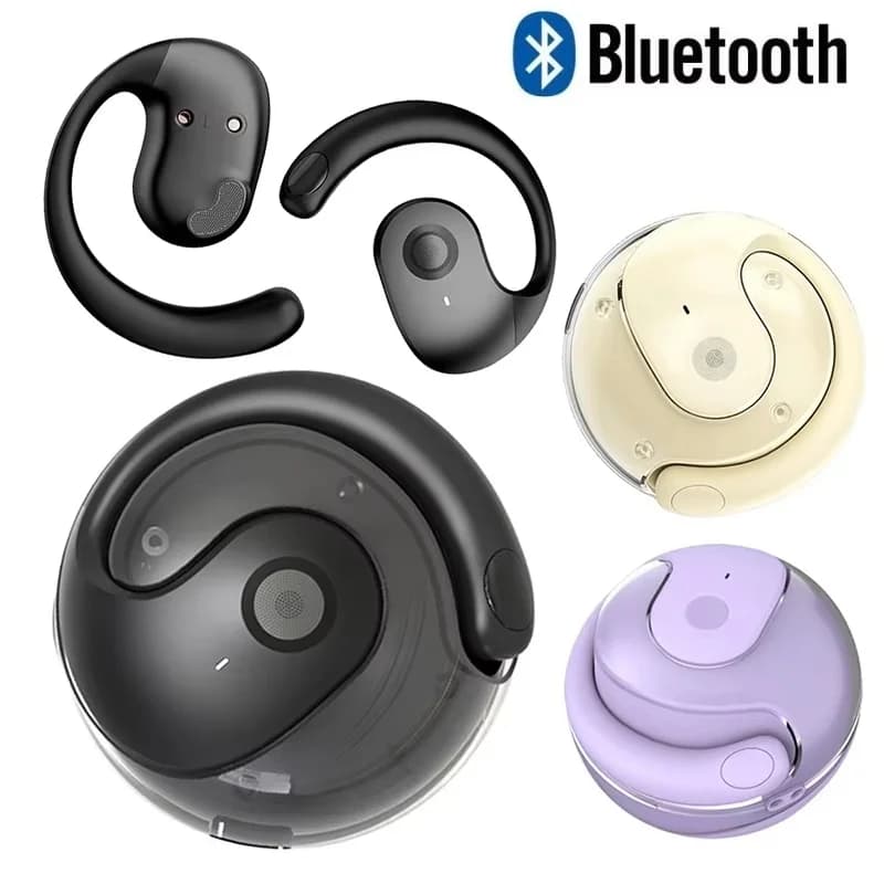 Cuffie Wireless Bluetooth 5.4 con Microfono, Audio HiFi Stereo, Auricolari Sportivi Impermeabili con Controllo Touch per iPhone