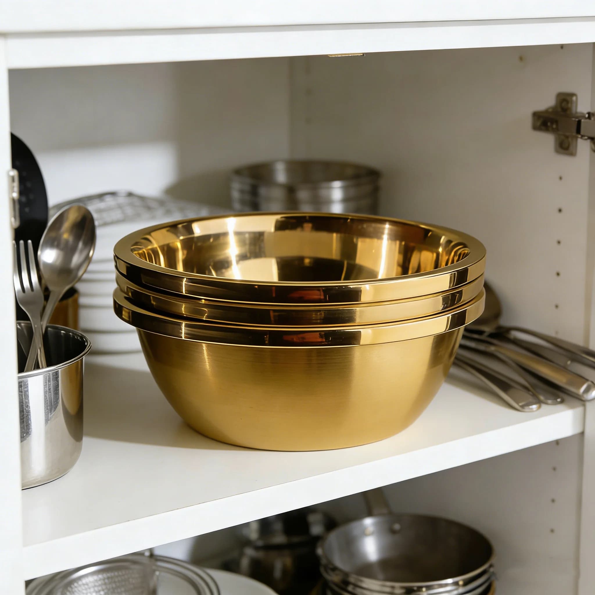 Set di 3 Ciotole in Acciaio Inox per Mescolare, Ciotole da Cucina per Cucinare, Impastare e Preparare Insalate, Ciotole per Lavare Verdure e Frutta, Ciotole per Zuppa, Ciotole per Insalata in Tre Dimensioni Adatte a Diversi Scenari, Ideali per Cucinare, Cuocere al Forno, Preparare i Pasti, Ciotole da Cucina per Uso Domestico, Ciotole per Lavare Verdure, Ciotole per Frutta, Ciotole per Noodle, Accessori da Cucina, Utensili per Cuocere al Forno