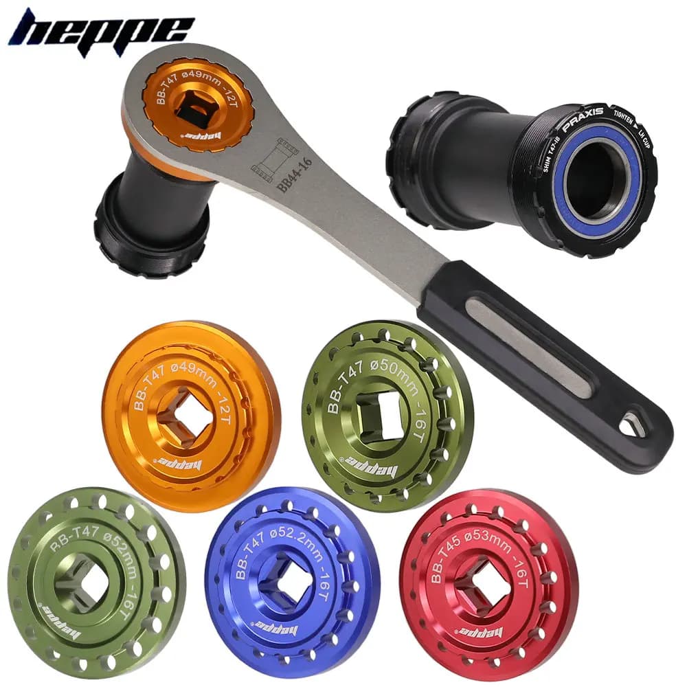 HEPPE Bicicletta T47 Movimento centrale Strumento di installazione e rimozione Chiave movimento centrale bici per 49-53mm 12T 16T T47 BB Riparazione