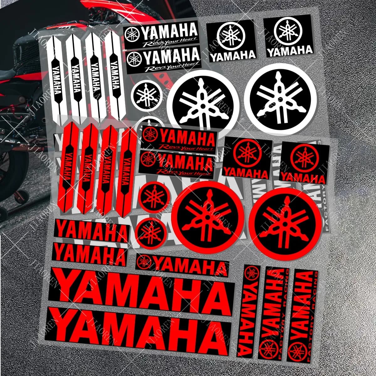 Vinile Moto Adesivo YAMAHA adesivi logo decalcomania YAMAHAS Bike Casco auto MT 07 09 R1 R3 R6 NMAX TMAX XMAX TENERE 700 JOG