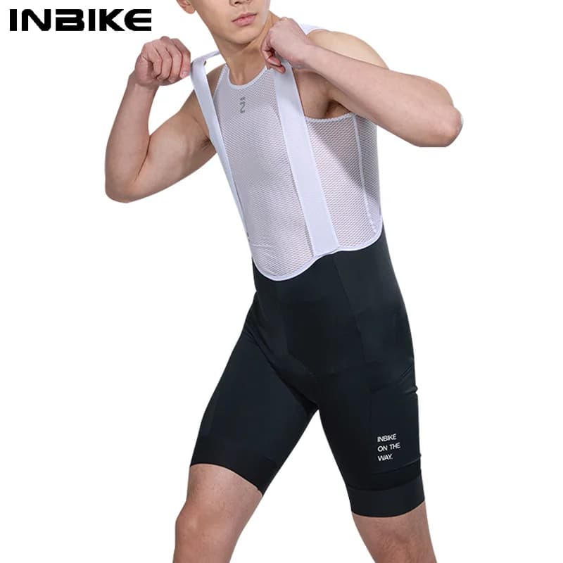 INBIKE Men's Cycling Bib Shorts 3D Padded MTB Bike Shorts Pants Man Road Cycling Pants Bicycle Shorts Tights UV Protection