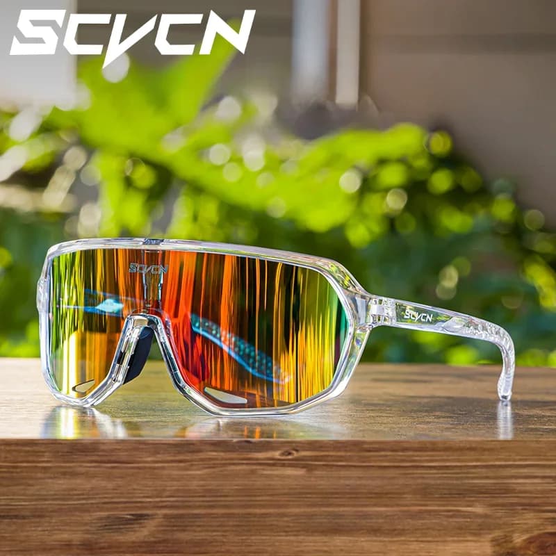 SCVCN Trekking glasses Men's sports glasses MTB Bicycle Sports UV400 Hunt Guide Cycling sunglasses Fashionable sunglasses